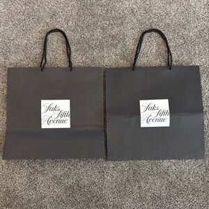 Saks Fifth Avenue Charcoal Gift Bags